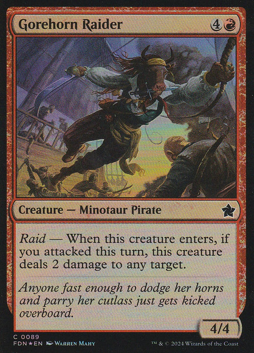 Magic the Gathering: Foundations Gorehorn Raider FDN C0089 Foil