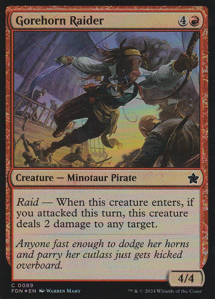 Magic the Gathering: Foundations Gorehorn Raider FDN C0089 Foil