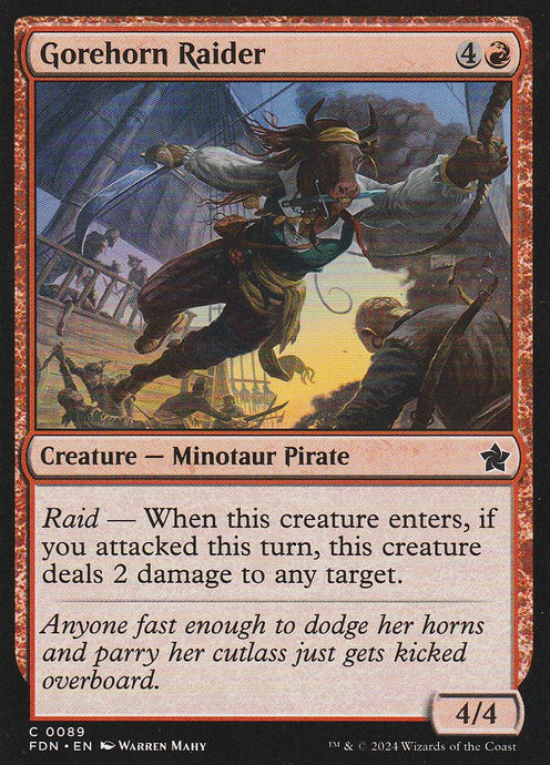Magic the Gathering: Foundations Gorehorn Raider FDN C0089 Non-Foil