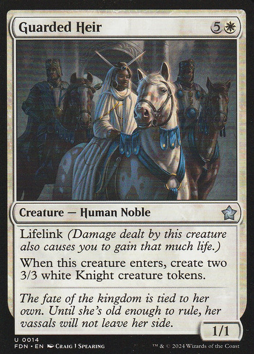 Magic the Gathering: Foundations Guarded Heir FDN U0014 Non-Foil