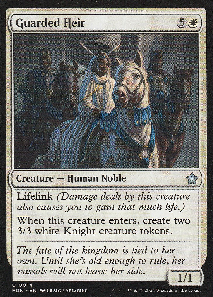 Magic the Gathering: Foundations Guarded Heir FDN U0014 Non-Foil