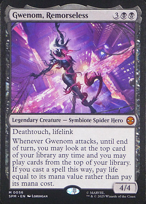 Magic the Gathering: Spider-Man

Gwenom, Remorseless SPM M0056