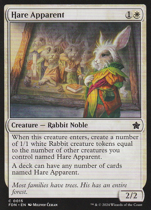 Magic the Gathering: Foundations Hare Apparent FDN C0015 Non-Foil