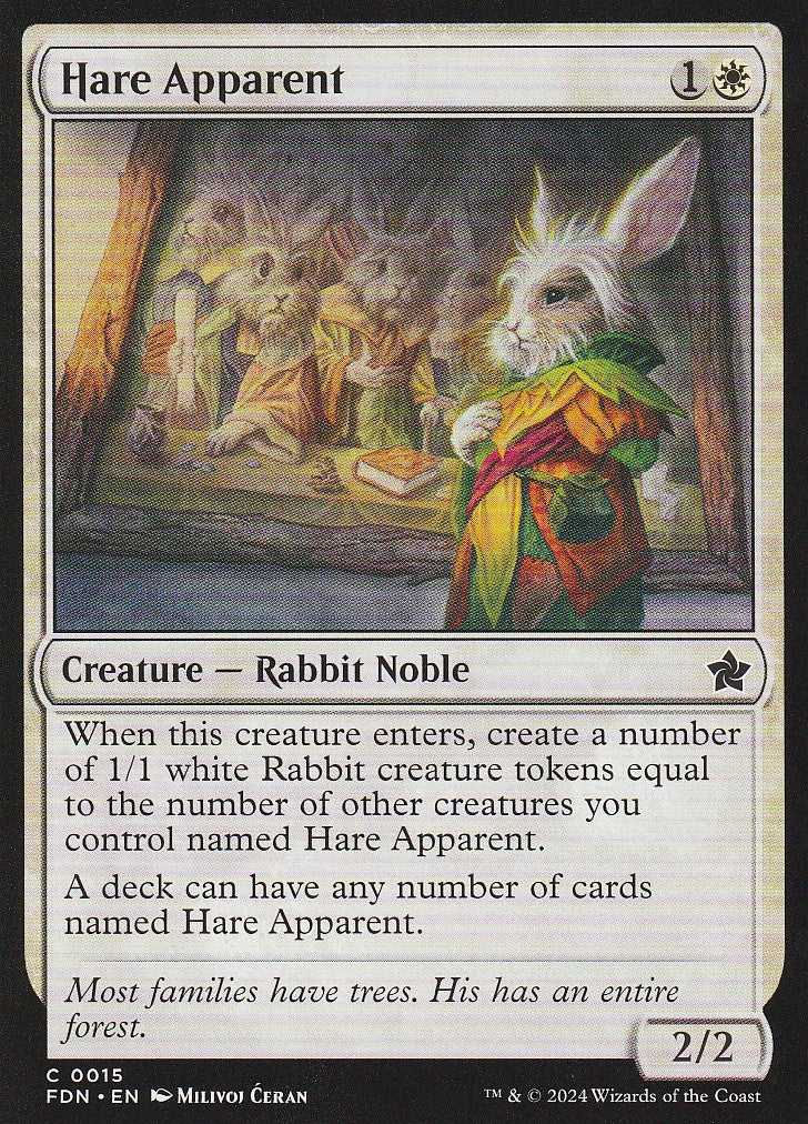 Magic the Gathering: Foundations Hare Apparent FDN C0015 Non-Foil