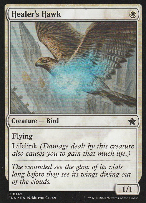 Magic the Gathering: Foundations Healer's Hawk FDN C0142 Non-Foil