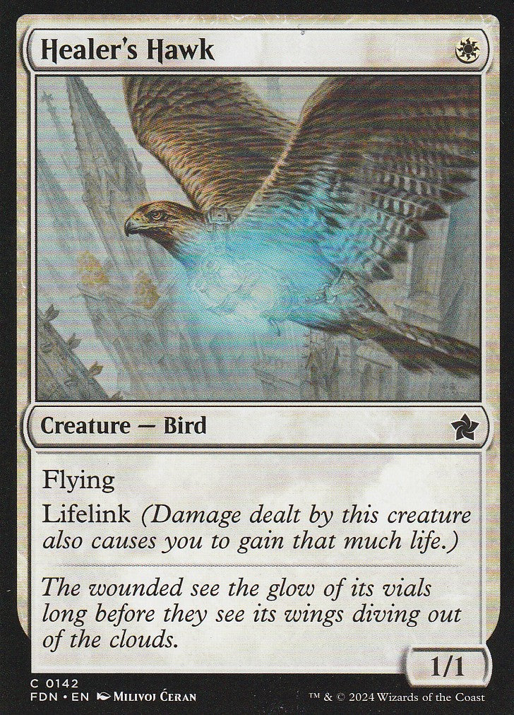 Magic the Gathering: Foundations Healer's Hawk FDN C0142 Non-Foil