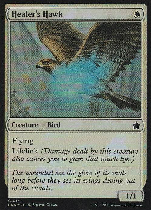 Magic the Gathering: Foundations Healers Hawk FDN C0142 Foil