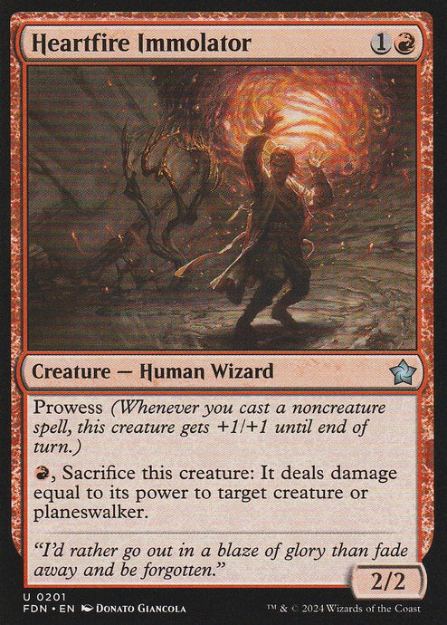 Magic the Gathering: Foundations Heartfire Immolator FDN U0201 Non-Foil