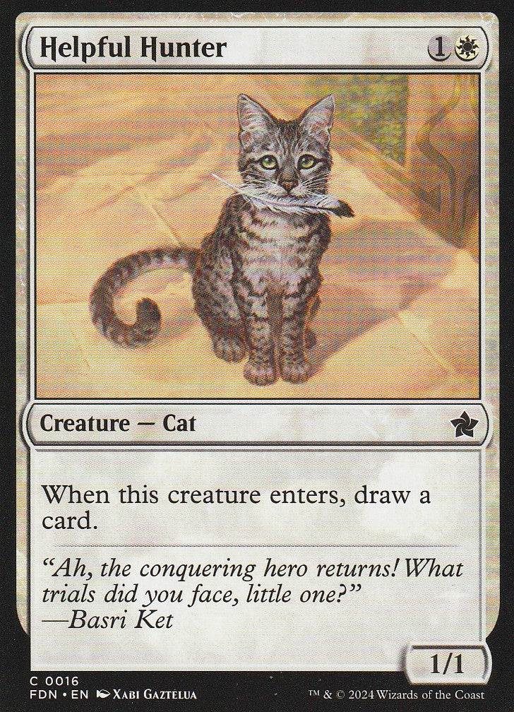 Magic the Gathering: Foundations Helpful Hunter FDN C0016 Non-Foil