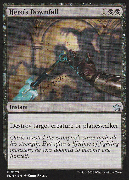 Magic the Gathering: Foundations Hero's Downfall FDN U0175 Non-Foil