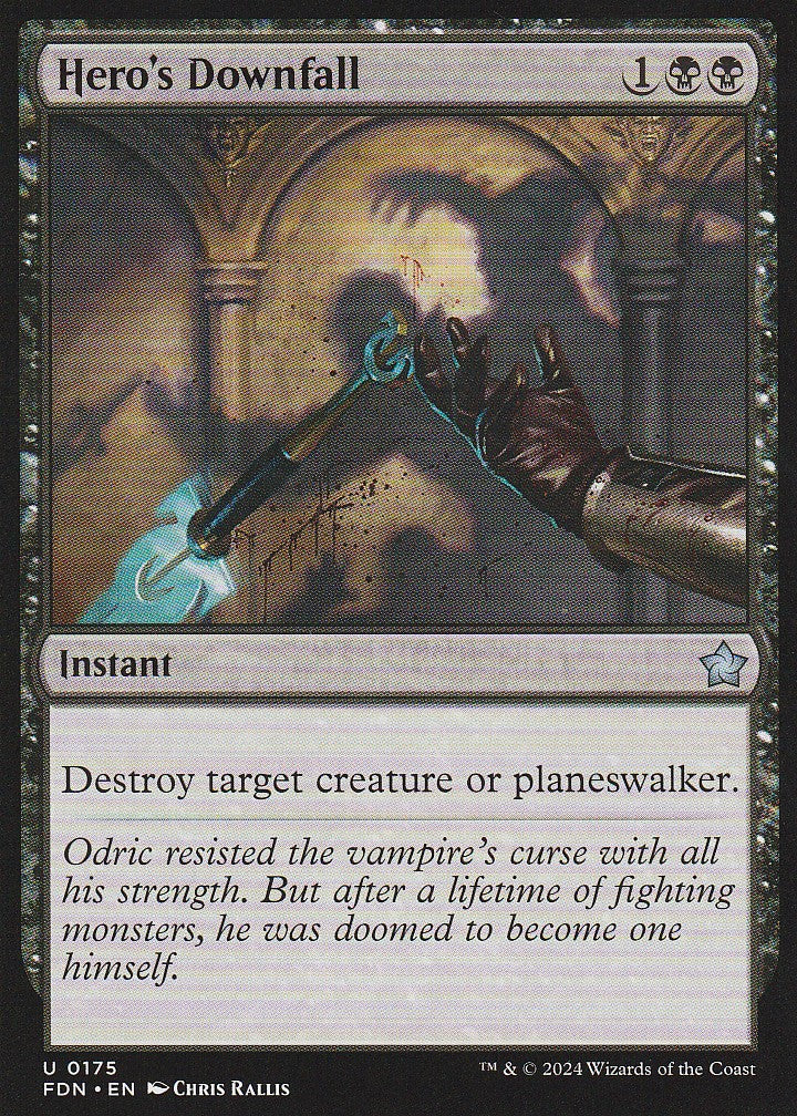 Magic the Gathering: Foundations Hero's Downfall FDN U0175 Non-Foil