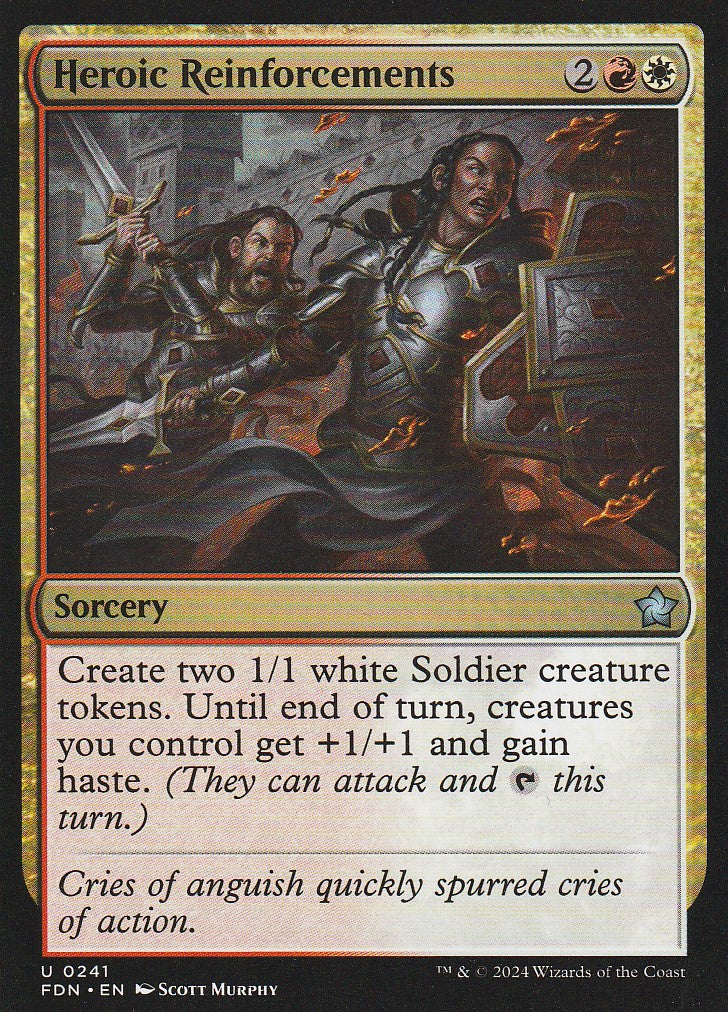 Magic the Gathering: Foundations Heroic Reinforcements FDN U0241 Non-Foil