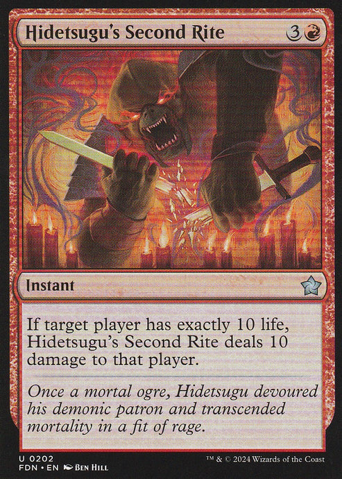 Magic the Gathering: Foundations Hidetsugu's Second Rite FDN U0202 Non-Foil