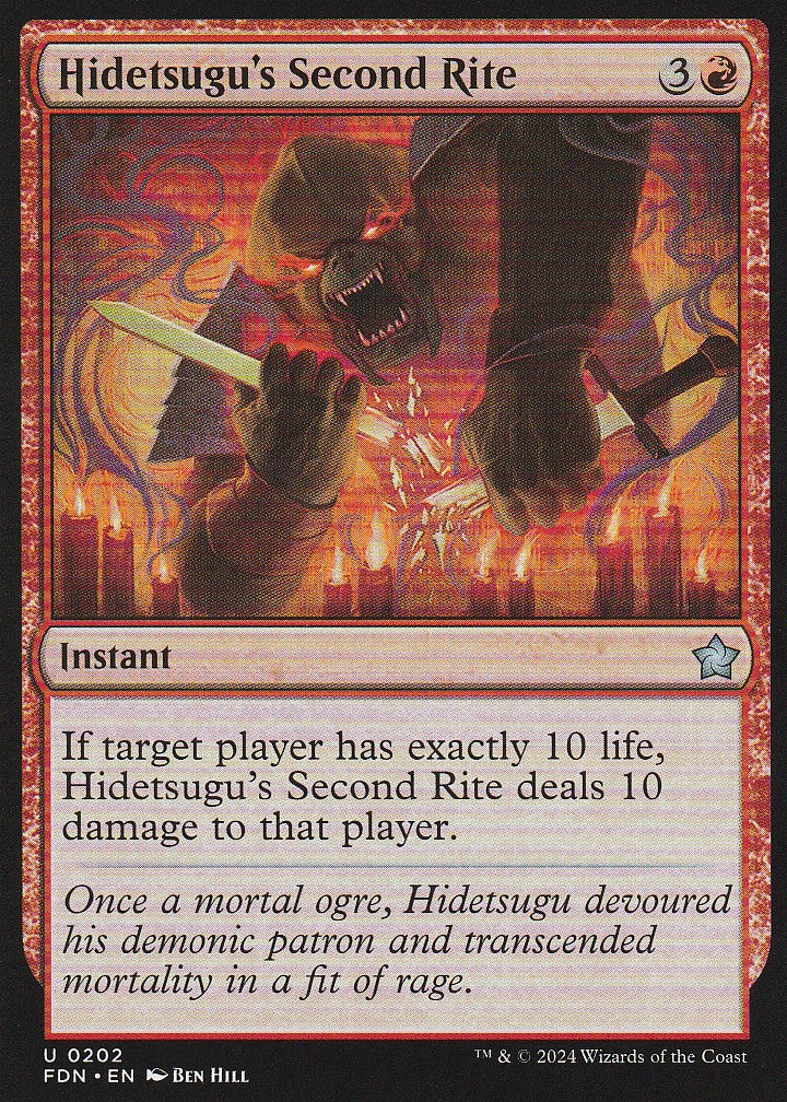 Magic the Gathering: Foundations Hidetsugu's Second Rite FDN U0202 Non-Foil