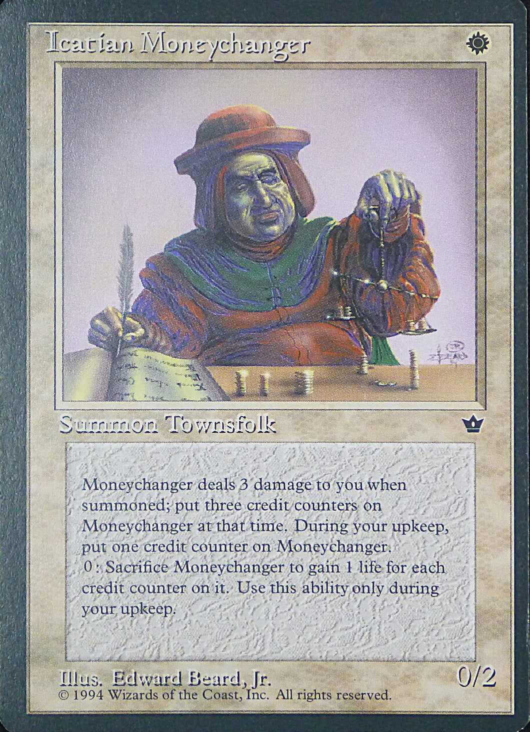 Magic the Gathering: Fallen Empires

Icatian Moneychanger Fallen Empires C0010b