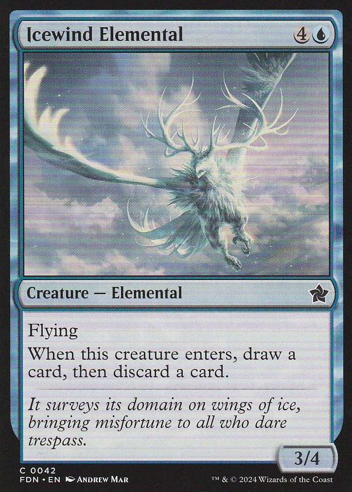 Magic the Gathering: Foundations Icewind Elemental FDN C0042 Non-Foil