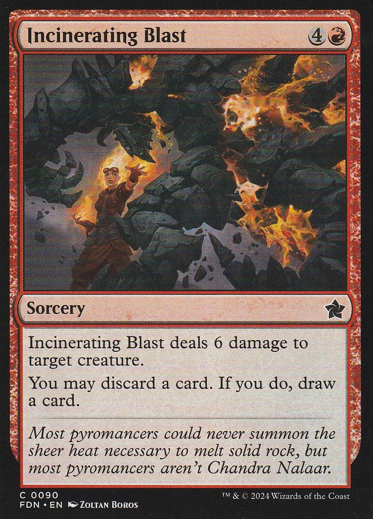 Magic the Gathering: Foundations Incinerating Blast FDN C0090 Non-Foil