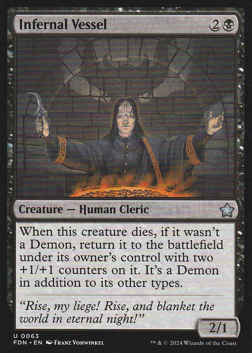Magic the Gathering: Foundations Infernal Vessal FDN U0063 Non-Foil