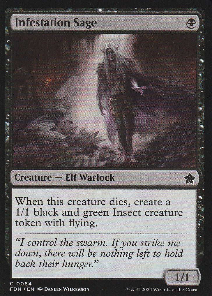 Magic the Gathering: Foundations Infestation Sage FDN C0064 Non-Foil