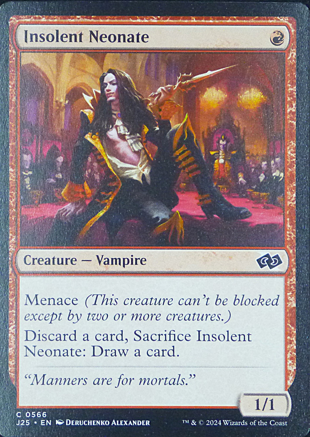 Magic the Gathering: Foundations Jumpstart

Insolent Neonate J25 C0566