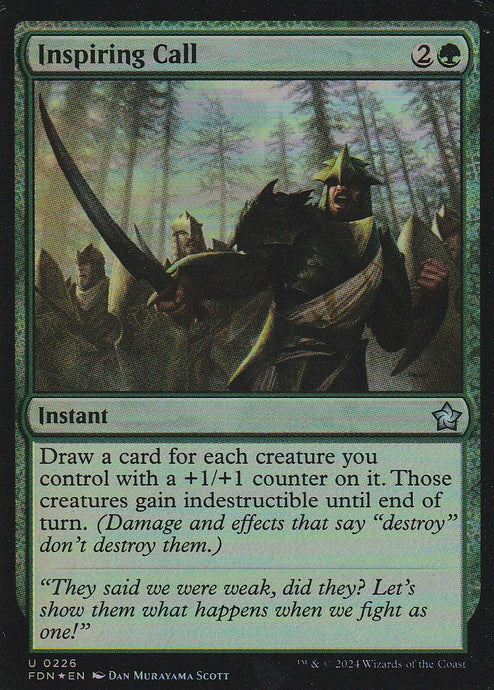 Magic the Gathering: Foundations Inspiring Call FDN U0226 Foil