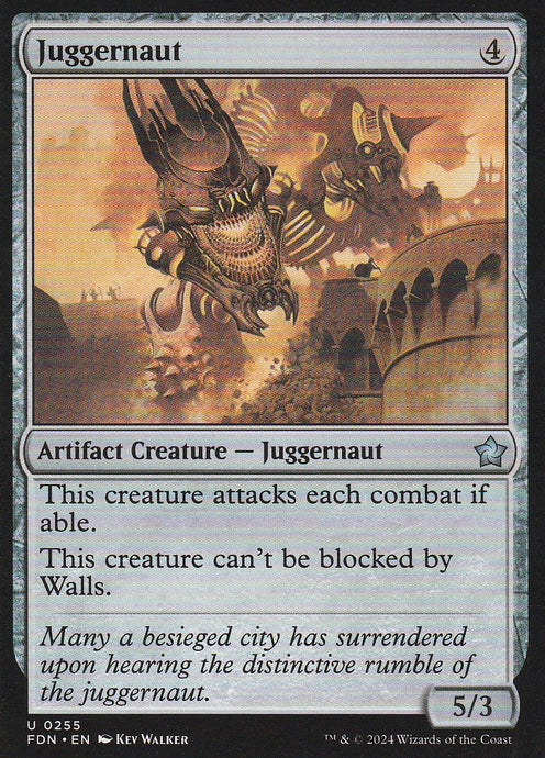 Magic the Gathering: Foundations Juggernaut FDN U0255 Non-Foil