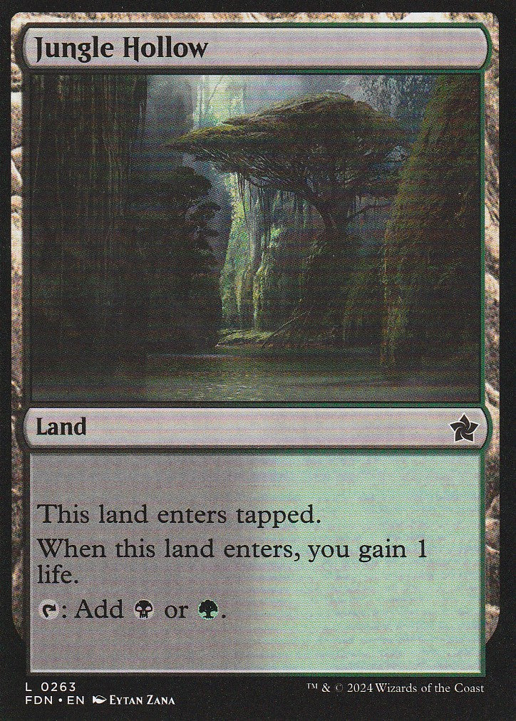 Magic the Gathering: Foundations Jungle Hollow FDN L0263 Non-Foil
