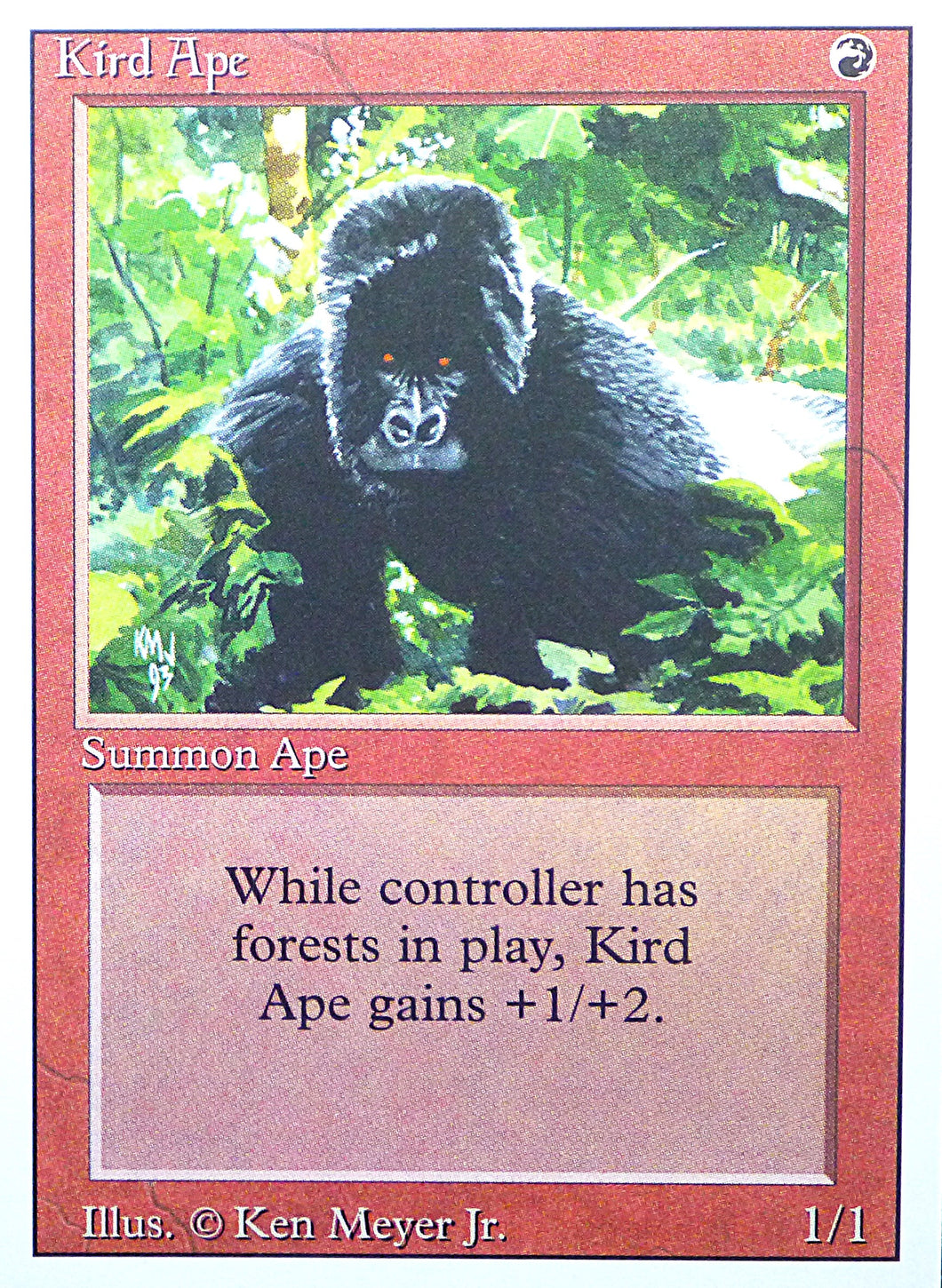 Magic the Gathering: Revised/3rd Edition
Kird Ape - Revised - Common - 161