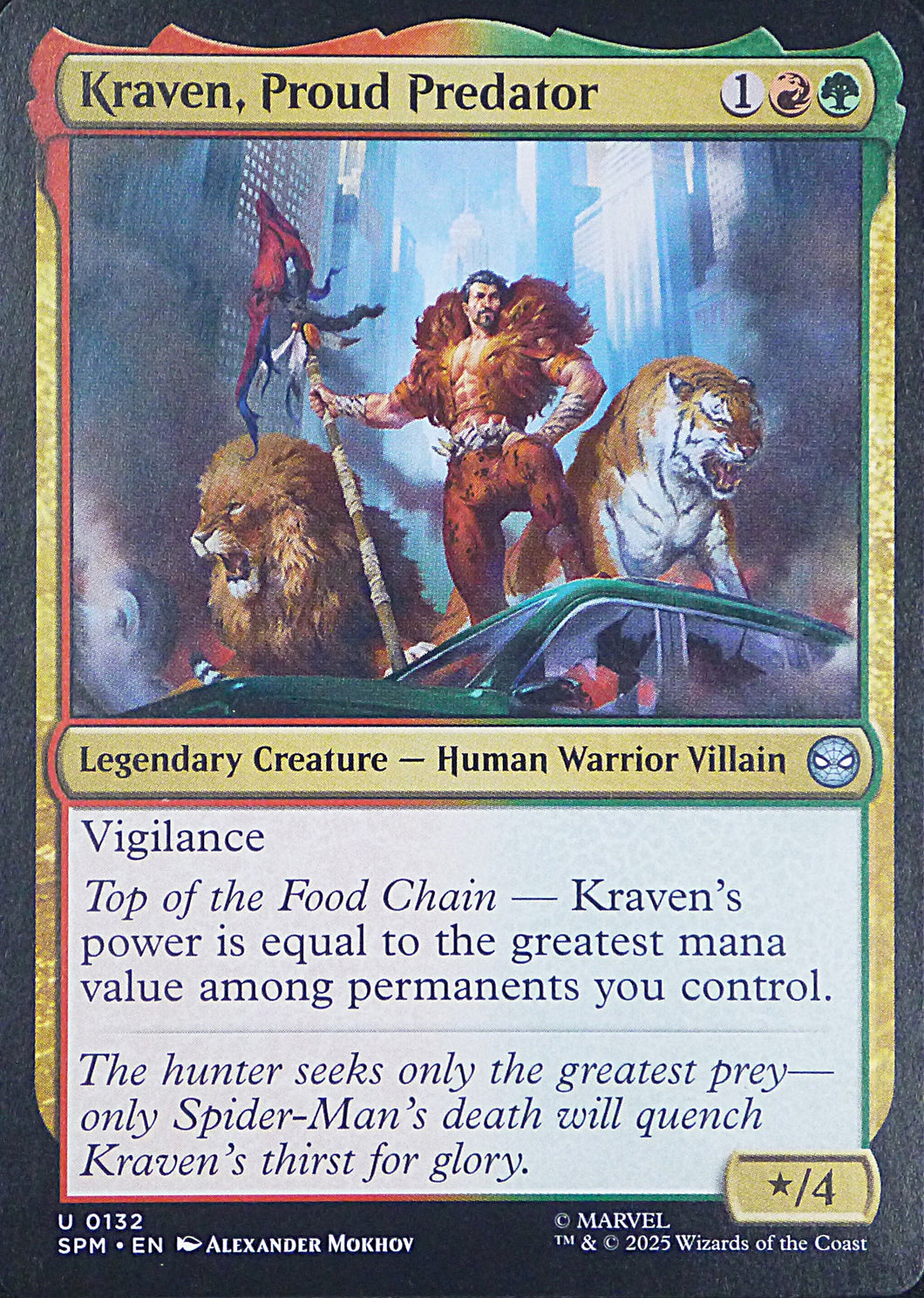 Magic the Gathering: Spider-Man

Kraven, Proud Predator SPM U0132
