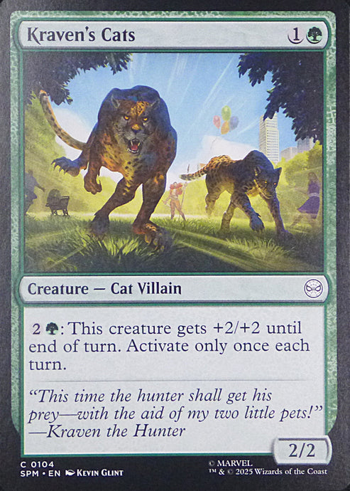 Magic the Gathering: Spider-Man

Kraven's Cats SPM C0104