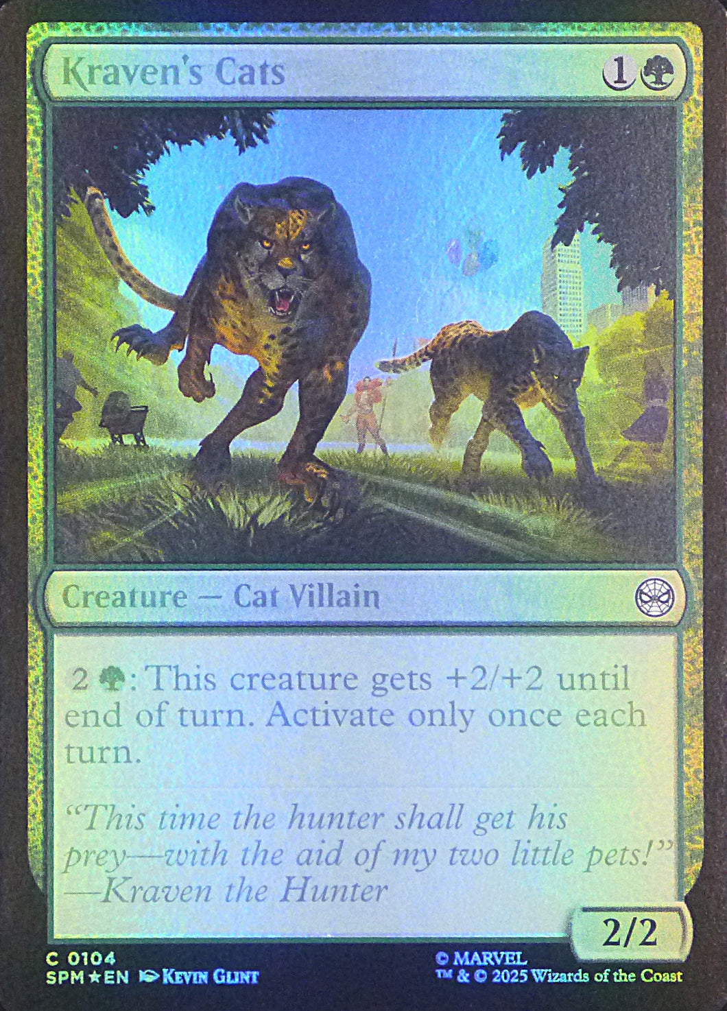 Magic the Gathering: Spider-Man

Kraven's Cats SPM C0104 - Foil