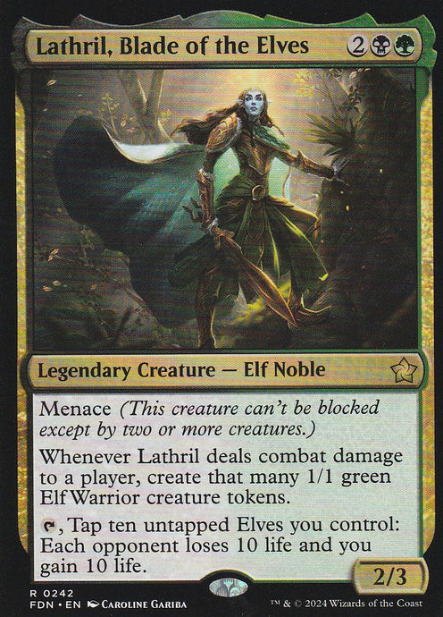 Magic the Gathering: Foundations Lathril, Blade of the Elves FDN R0242