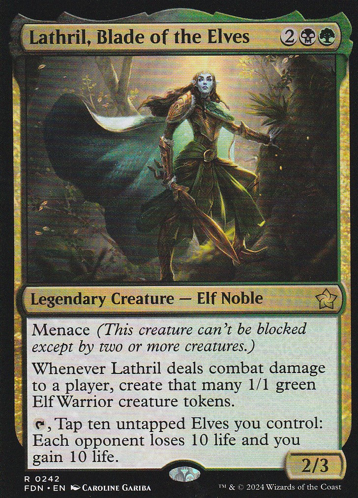 Magic the Gathering: Foundations Lathril, Blade of the Elves FDN R0242