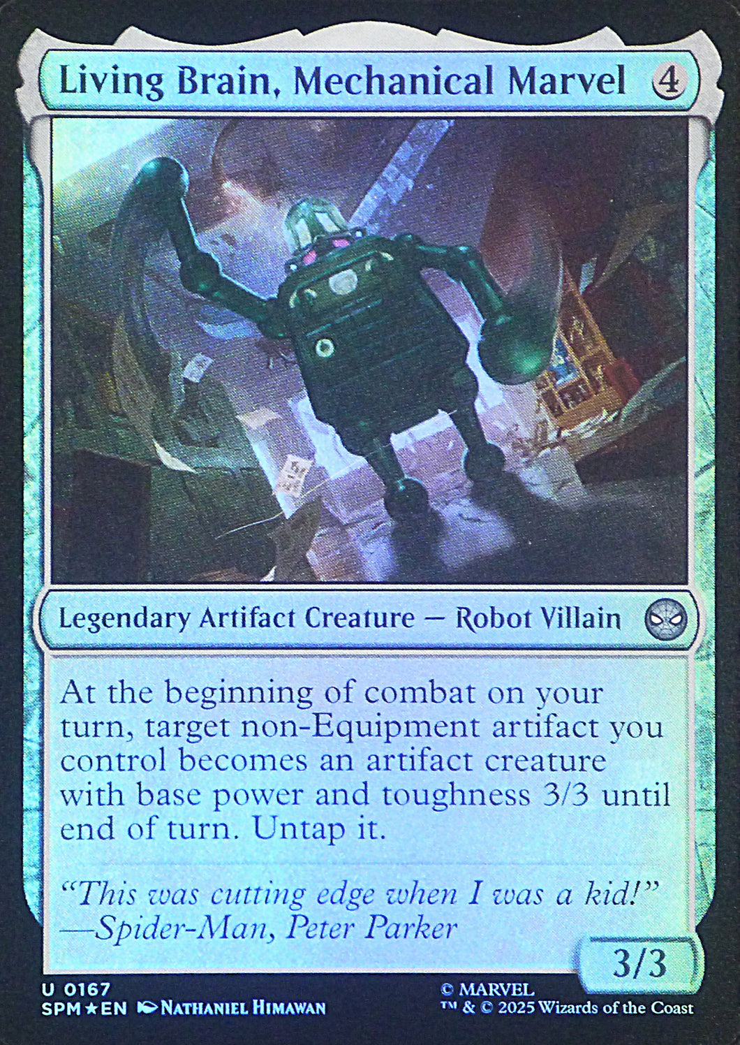 Magic the Gathering: Spider-Man

Living Brain, Mechanical Marvel SPM U0167 - Foil