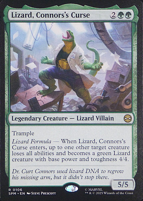 Magic the Gathering: Spider-Man

Lizard, Connors's Curse SPM R0106