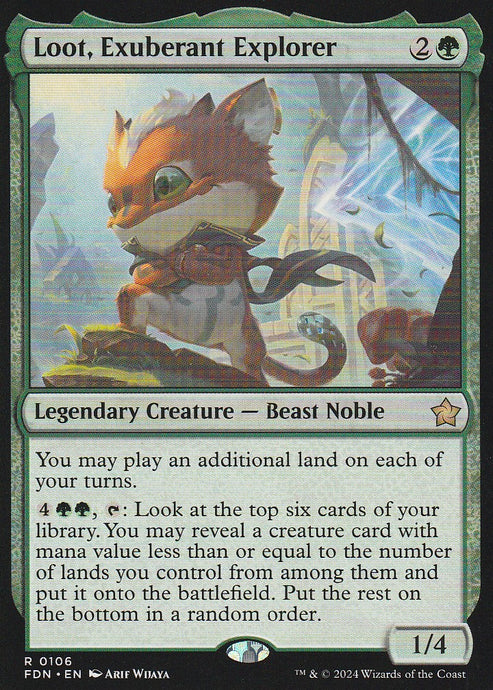 Magic the Gathering: Foundations Loot, Exuberant Explorer FDN R0106 Non-Foil