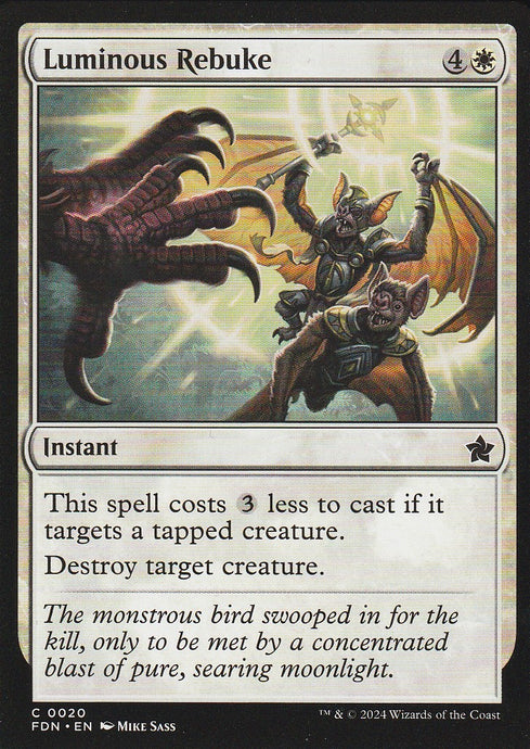 Magic the Gathering: Foundations Luminous Rebuke FDN C0020 Non-Foil