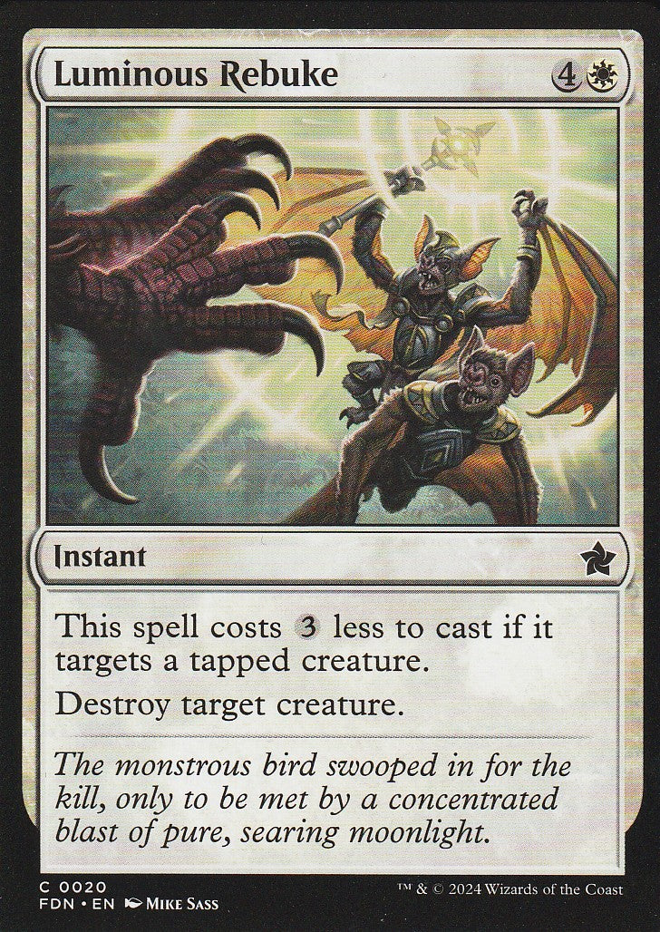 Magic the Gathering: Foundations Luminous Rebuke FDN C0020 Non-Foil