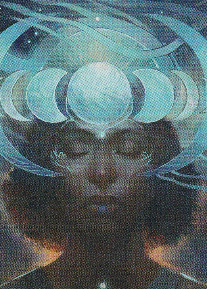 Magic the Gathering: Foundations Lunar Insight Foundation Art Series 31 of 54 Front Side