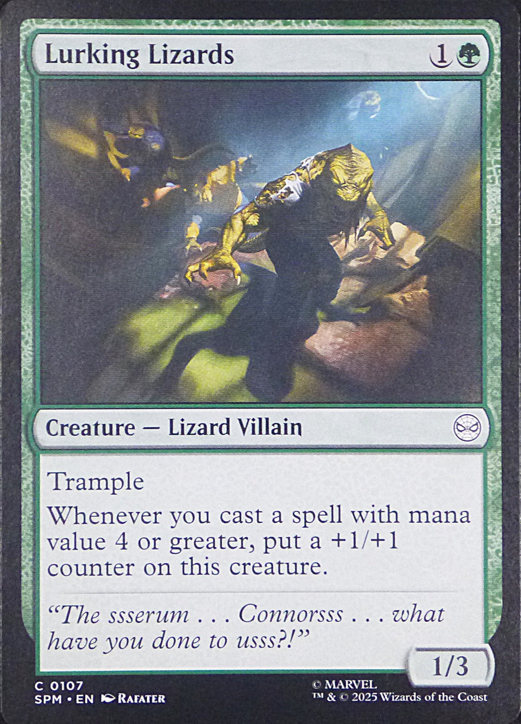 Magic the Gathering: Spider-Man

Lurking Lizards SPM C0107