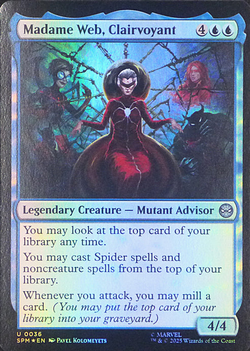 Magic the Gathering: Spider-Man

Madame Web, Clairvoyant SPM U0036 - Foil