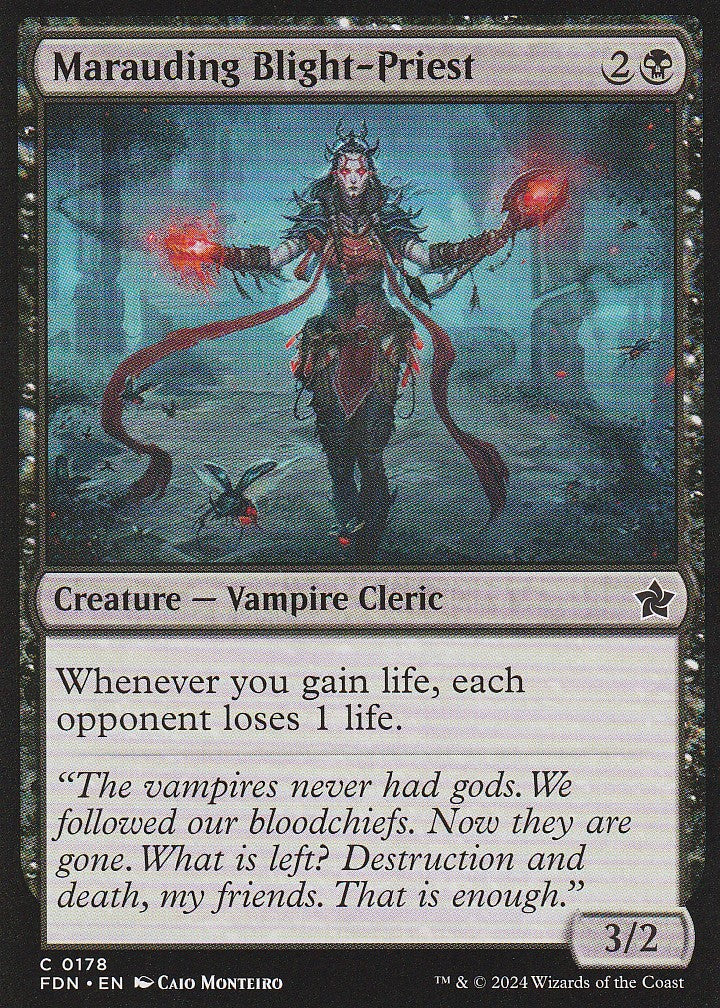 Magic the Gathering: Foundations Marauding Blight-Priest FDN C0178 Non-Foil