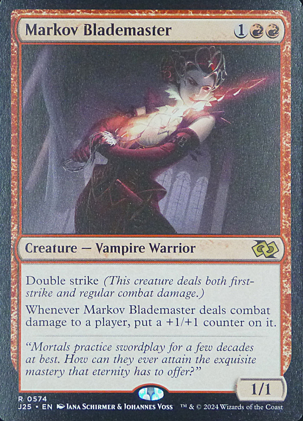 Magic the Gathering: Foundations Jumpstart

Markov Blademaster J25 R0574