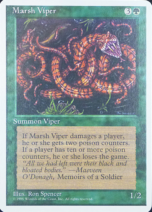 Magic the Gathering: Fourth Edition

Marsh Viper Fourth C0263