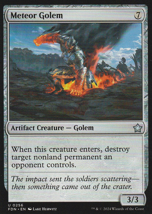 Magic the Gathering: Foundations Meteor Golem FDN U0256 Non-Foil