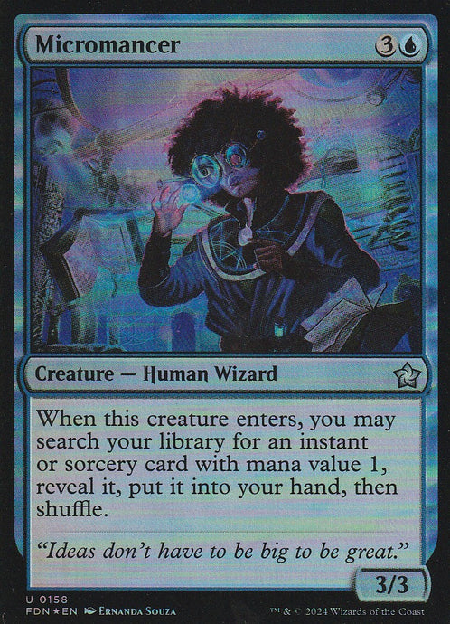Magic the Gathering: Foundations Micromancer FDN U0158 Foil
