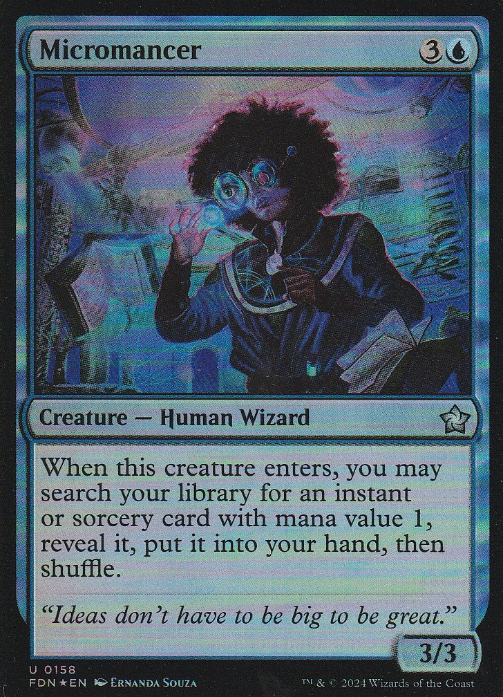 Magic the Gathering: Foundations Micromancer FDN U0158 Foil