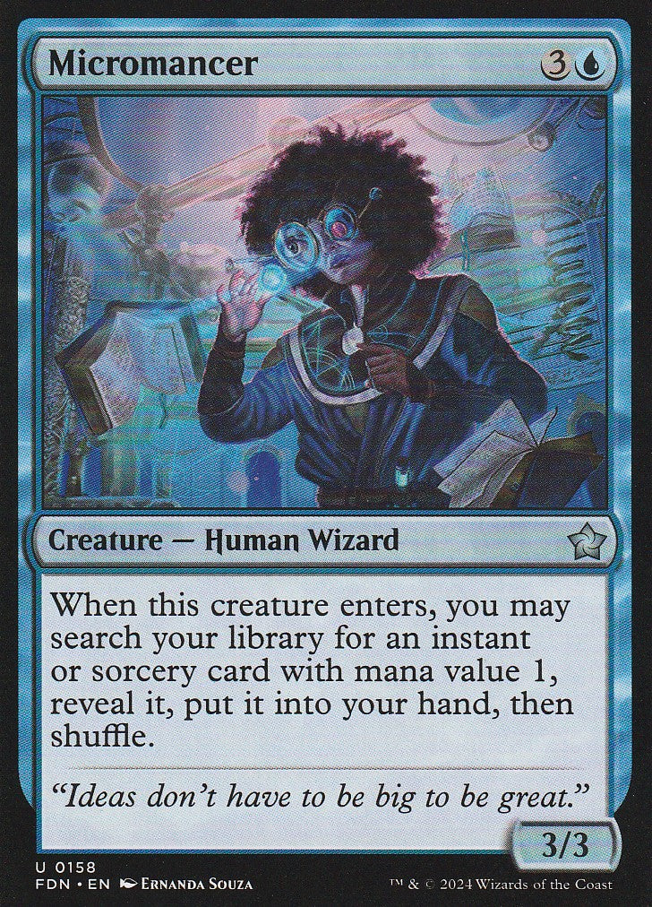 Magic the Gathering: Foundations Micromancer FDN U0158 Non-Foil