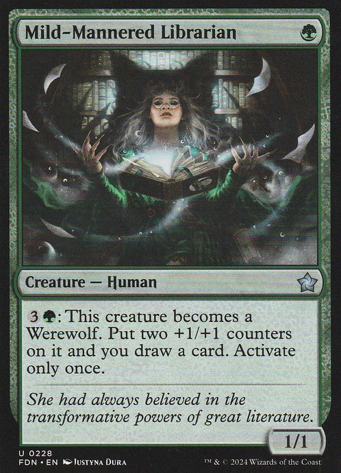 Magic the Gathering: Foundations Mild-Mannered Librarian FDN U0228 Non-Foil