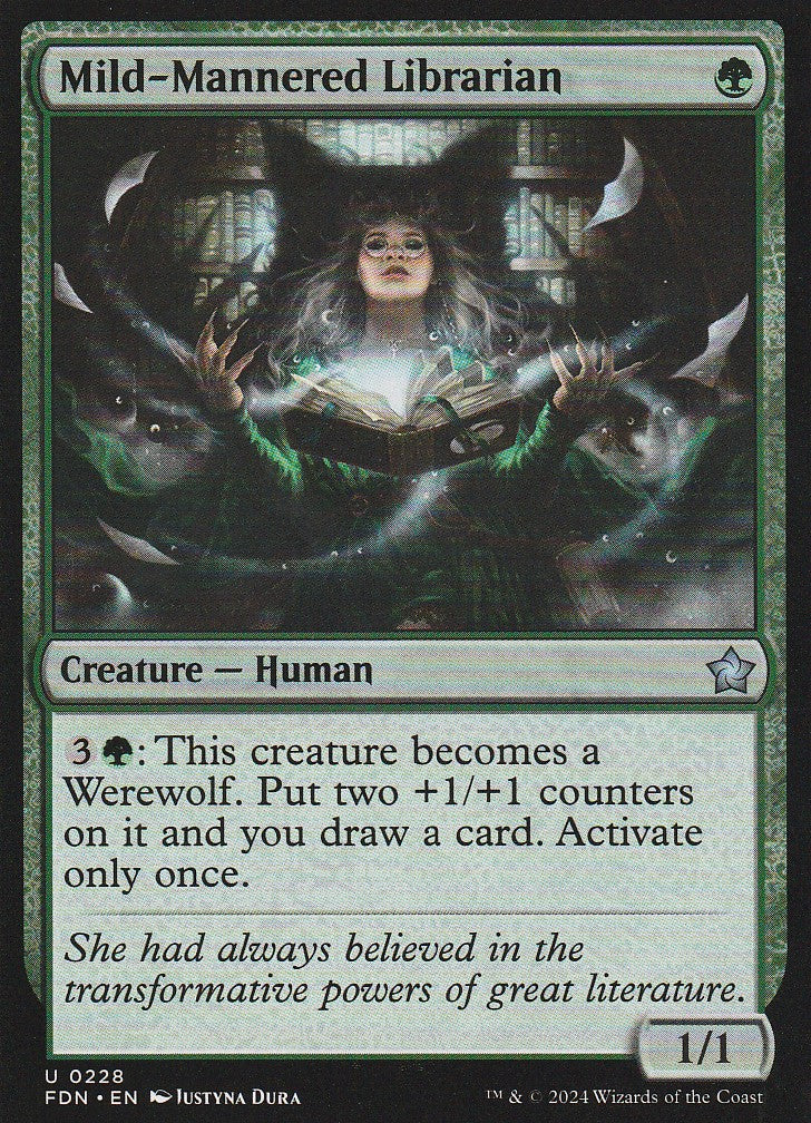 Magic the Gathering: Foundations Mild-Mannered Librarian FDN U0228 Non-Foil